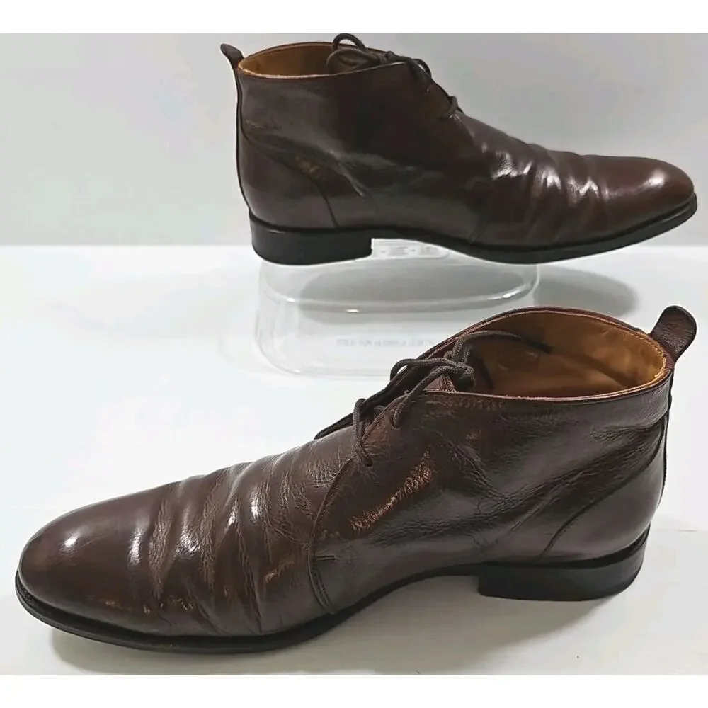 Bexley ~Men's Size 44 (US 10.5)~ Brown Leather Lace-Up Shoes 